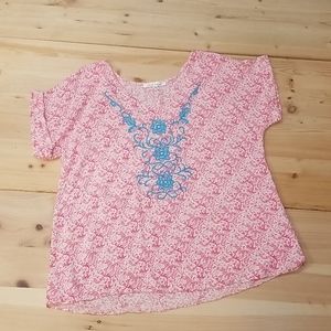 Anthropologie:: Solitaire paisley embroidered top, szXL